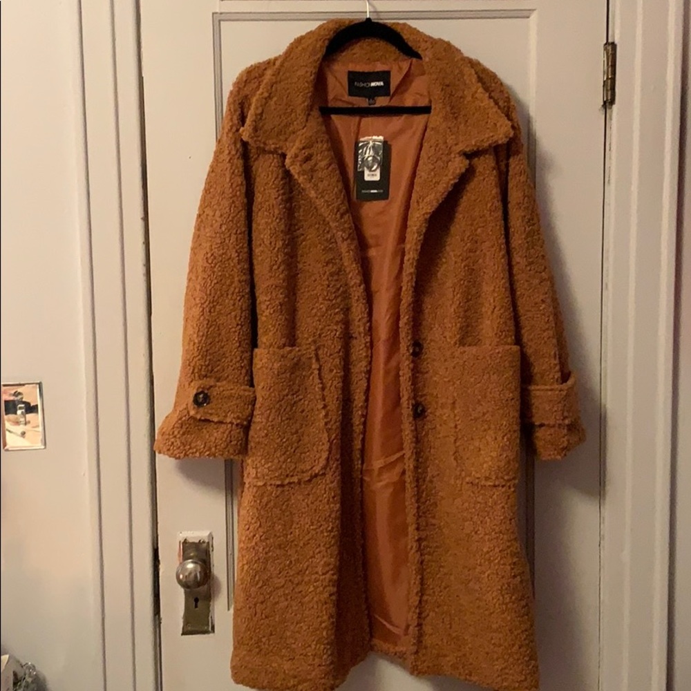 🎄Brand New🎄 Faux Sherpa Trench Coat